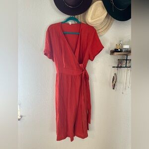 Graecove 100% linen wrap dress